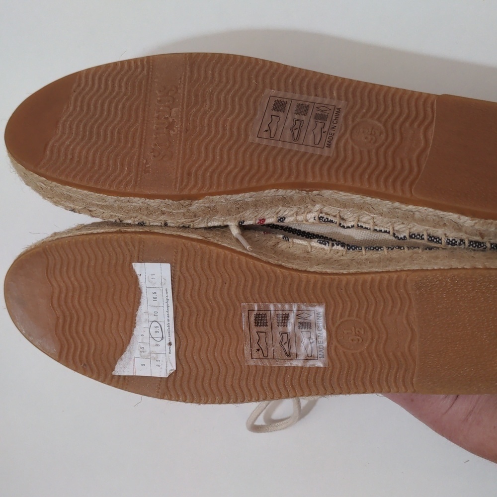 SOLUDOS Oxford Lace-up Platform Espadrilles Striped NWOB 9.5 - Picture 7 of 8